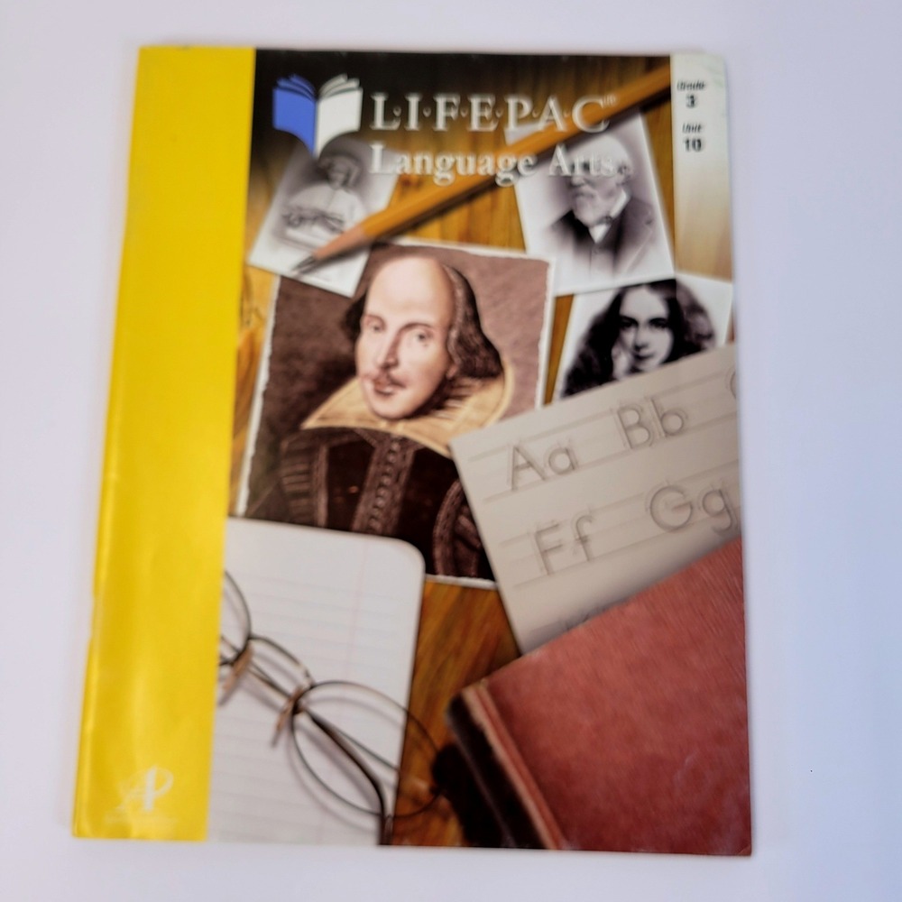 Alpha Omega LIFEPAC Language Arts Grade 3 Unit 10 Workbook Yellow Kids Paperback